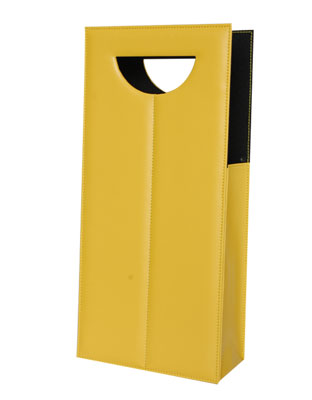 KML-J2103B黄色手提双支装皮礼盒